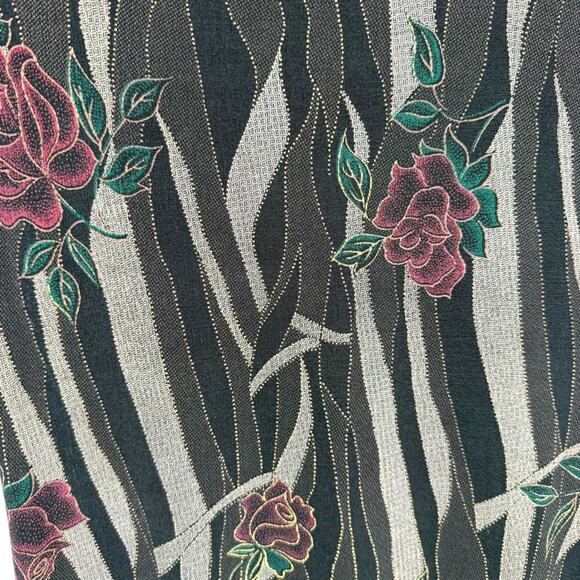 Y2K Vintage Epix Rose Print Stretch Jersey Maxi Slip Dress Madein USA Vampy Rose - Picture 5 of 8